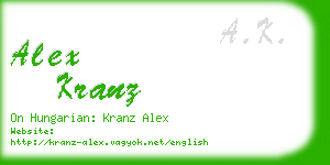 alex kranz business card